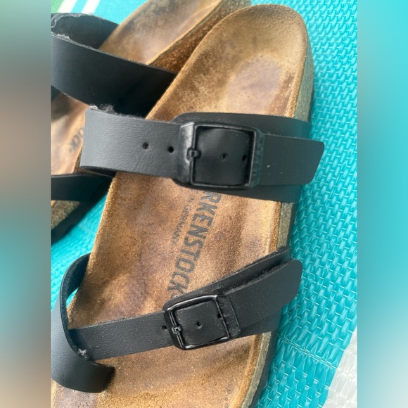✨🥳Birkenstock Mayari Birko-Flor Black Adjustable Straps and Cork Footbed Sandals - Picture 2 of 11